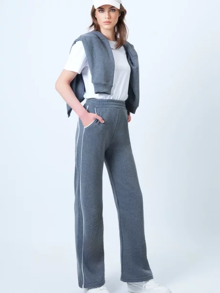 Trend Alaçatı Stili Pantaloni bazalt gri