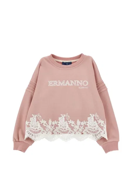 Bluza z kapturem dziecięca Ermanno Scervino różowa
