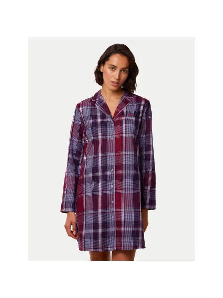 Triumph Νυχτικό Boyfriend NDW X Checks μπορντό