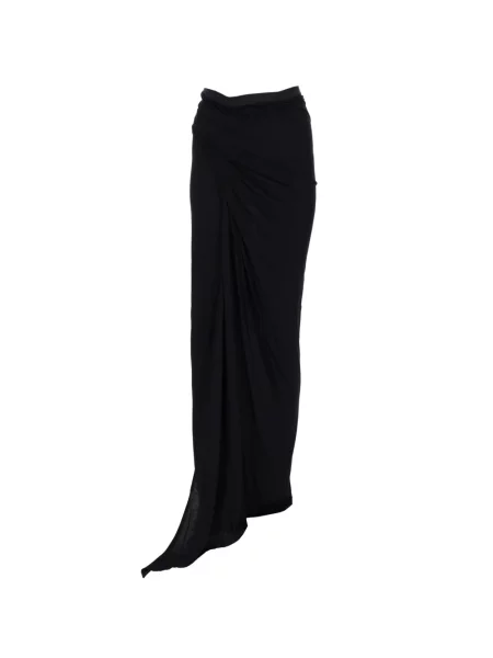 Fustă midi Rick Owens Lilies drapată negru