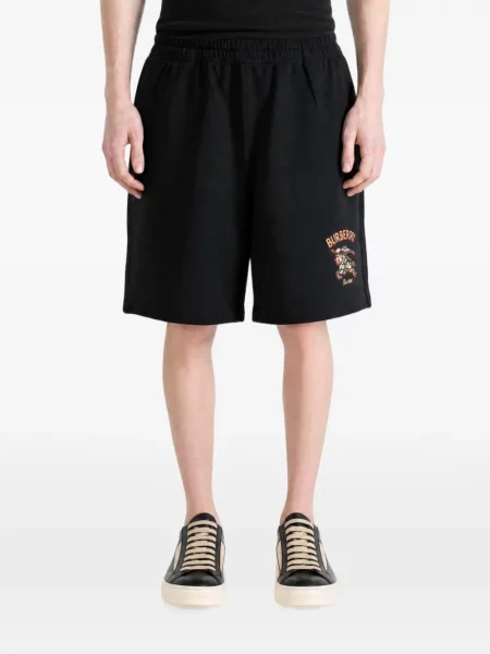Карирани шорти Burberry черно