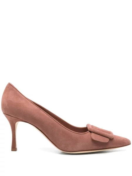 Pantofi cu toc Manolo Blahnik maro