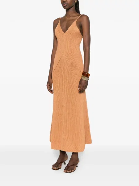 Rochie maxi Erika Cavallini tricotate maro