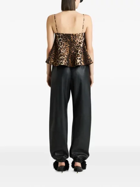Top Givenchy cu model leopard din jacard maro