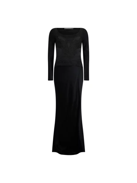 Długa sukienka maxi Alberta Ferretti czarna