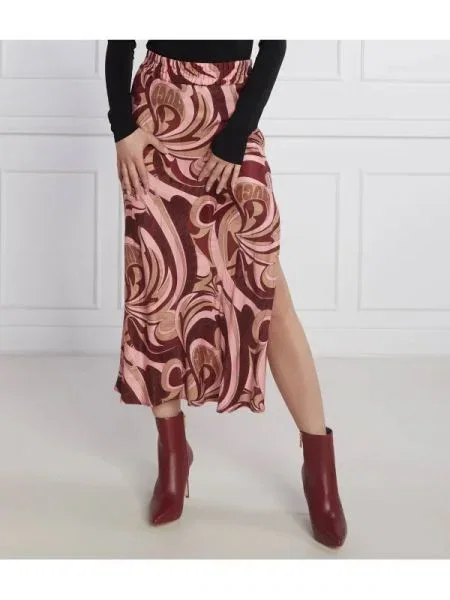 HUGO Fustă Ramale bordo