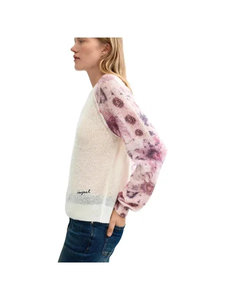 Pulover Desigual alb