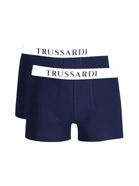 Bokserki Trussardi z autografem niebieskie