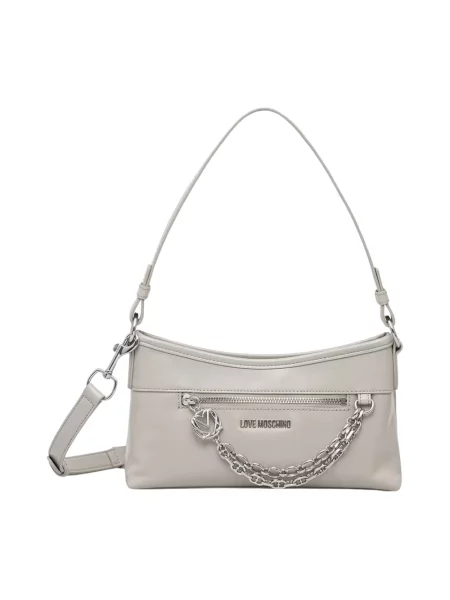 Love Moschino torebka z imitacji skóry szara