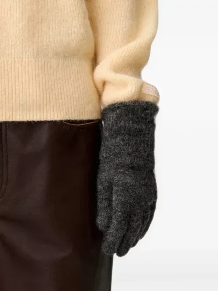 Pletené rukavice Claudie Pierlot šedé