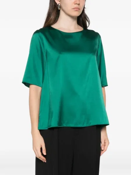 Scurt bluză Max Mara din satin verde