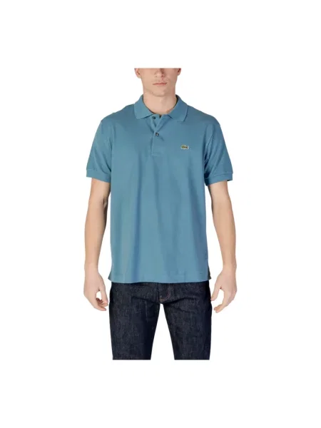 Lacoste koszulka polo Mężczyźni jednolity 4 niebieski