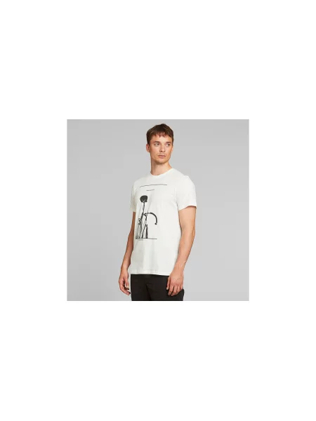 Dedicated T-shirt Stockholm Simplicity Bike Off-White Mężczyźni Koszulki Dedicated Biały Size: XL czarna