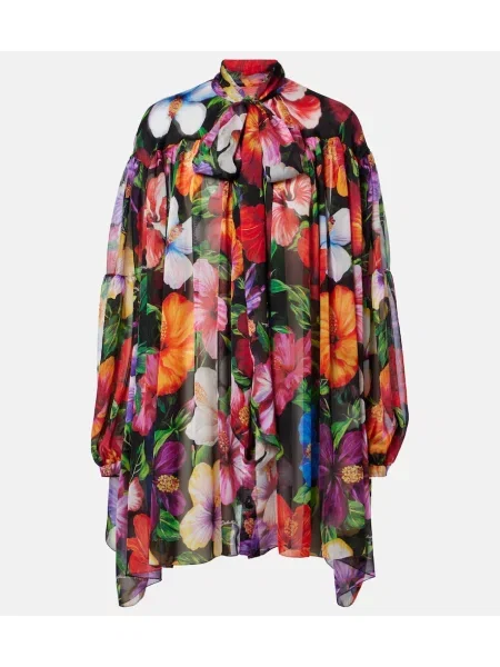 Bluză Dolce&gabbana de mătase cu model floral
