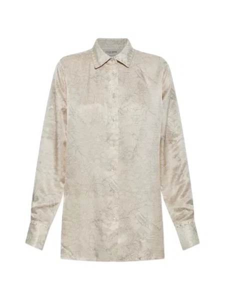 Cămașă Golden Goose din satin cu imagine