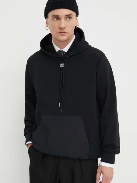 HUGO Hanorac Dauls | Comfort fit negru