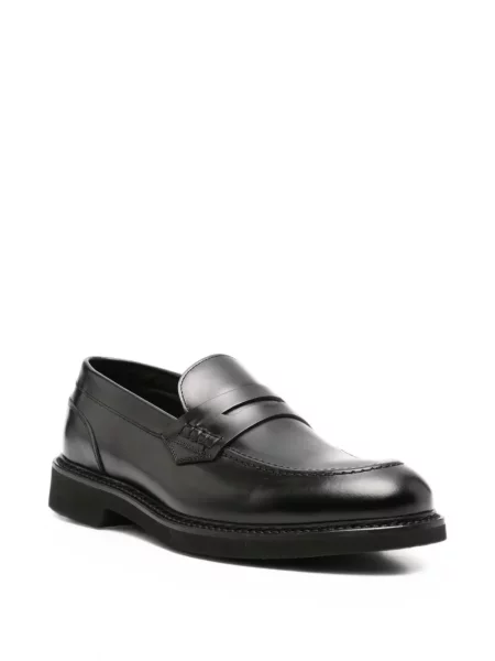 Pantofi loafer Canali din piele negru