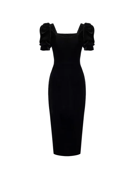 Rochie midi Post Meridiem până la genunchi de costum negru