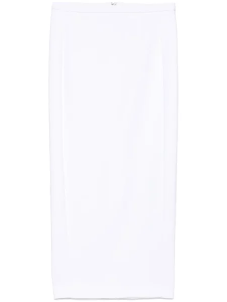 Fustă midi Max Mara până la genunchi alb