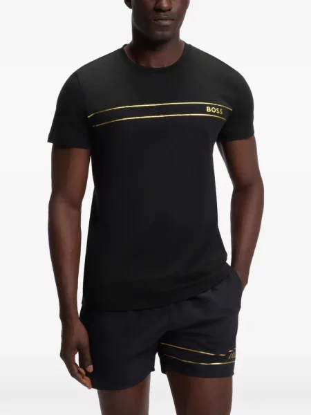 Tricou Boss cu autograf negru