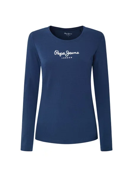 Pepe Jeans Tricou New Verginia albastru închis alb