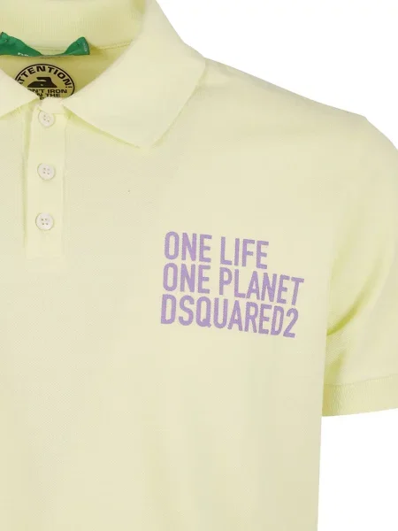 Polo Dsquared2 cu imagine galben