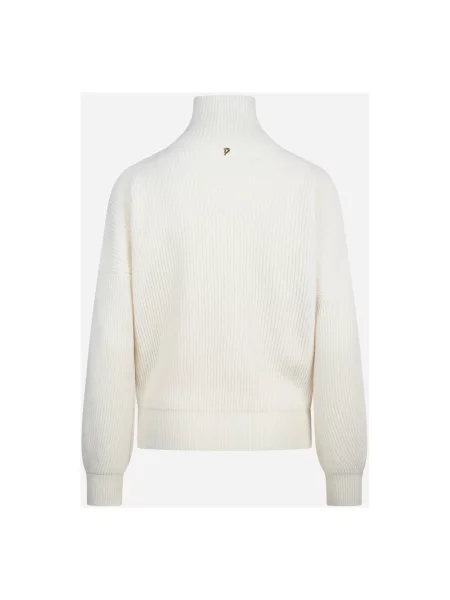 Sweter z golfem Dondup biały