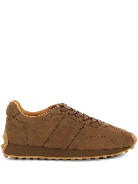 Sneakerși Tod's cu șireturi din piele de căprioară maro