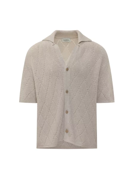 Krótki kardigan Laneus beżowy