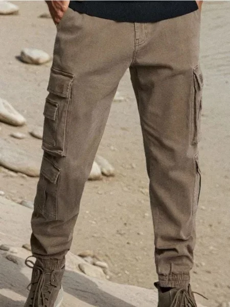 Sinsay Kalhoty cargo hnědá