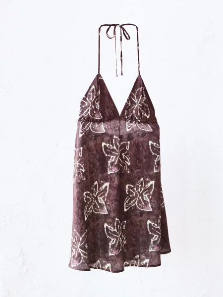 Pull&Bear Rochie de vară lila / mov vânătă / murdar alb