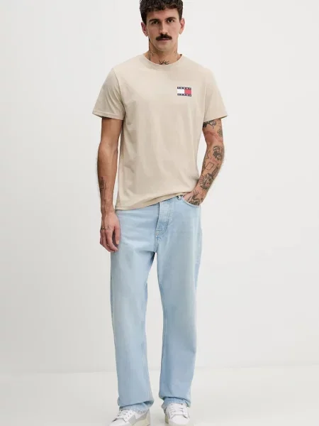 Tommy Jeans tričko béžové