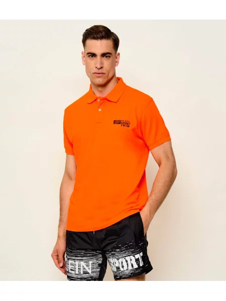 Tricou polo Plein Sport portocaliu