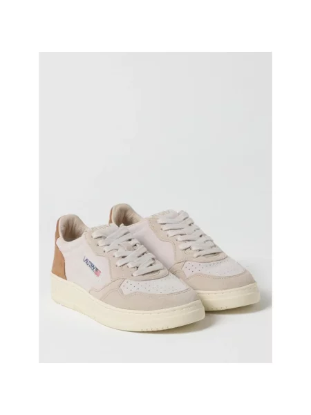Sneakersy Autry sznurowane skórzane białe