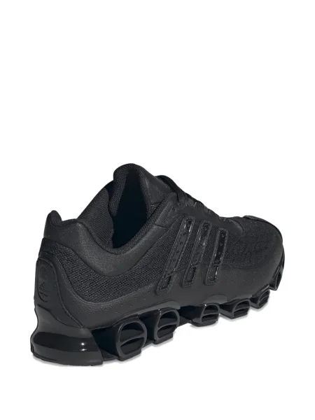 Top Adidas cu decolteu rotund cu dungi cu umerii deschiși negru
