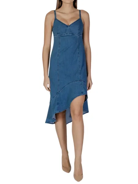 Długa mała sukienka maxi Desigual niebieska