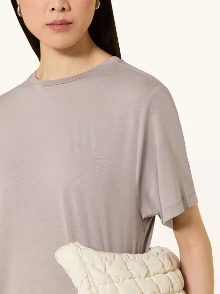 Emporio Armani Tričko Natural černošedá fialová