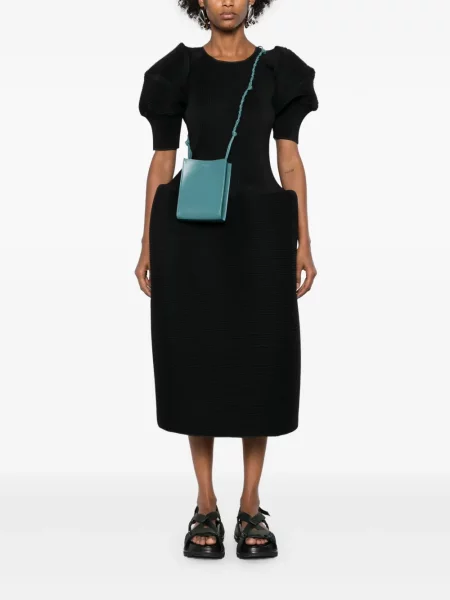Geantă Jil Sander din piele cu imagine albastru