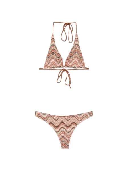 Bikini Mc2 Saint Barth cu paiete tricotate