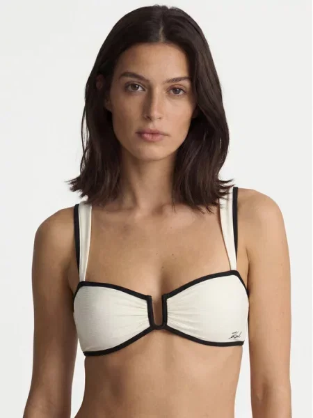 Karl Lagerfeld Bikini gornji dio pijeska / crna bež