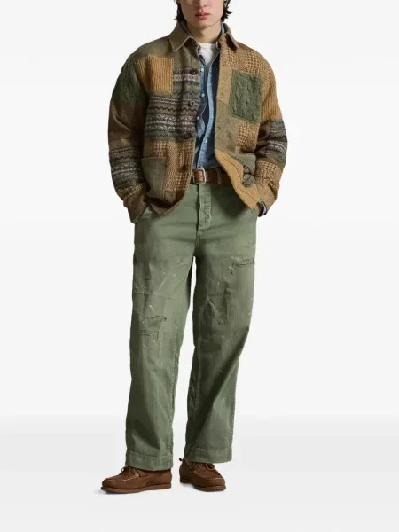 Șapcă Polo Ralph Lauren cu două rânduri de nasturi de in în carouri albastru