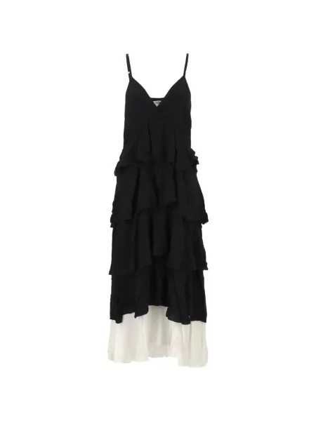 Rochie midi Fiorucci cu volane negru