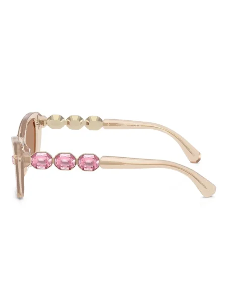 Sunčane naočale mačje oči Swarovski Eyewear s kristalima ružičasta