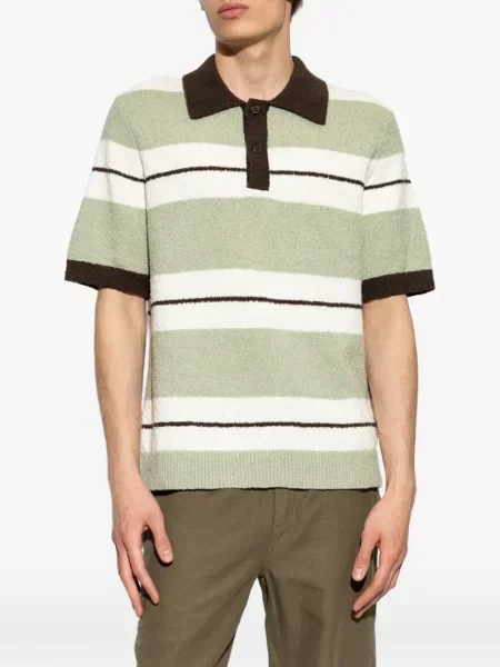 Tricou polo Samsøe Samsøe tricotate verde