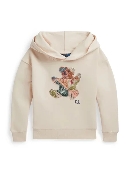 Polo Ralph Lauren mikina s kapucňou detská béžová