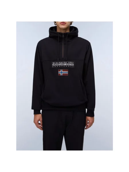Bluza z kapturem Napapijri czarna