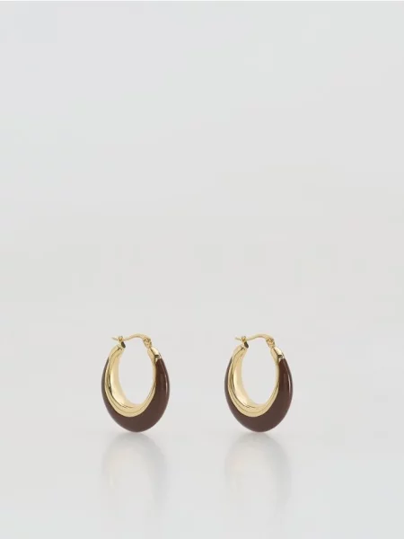 Reserved Cercei candelabru maro-închis maro