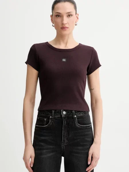 Calvin Klein Jeans kratka majica rjava