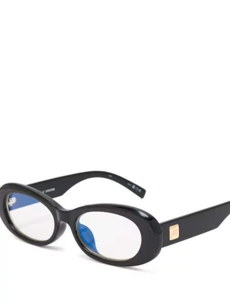 Ovalne sunčane naočale Le Specs crna
