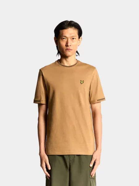 Футболка Lyle & Scott коричневая